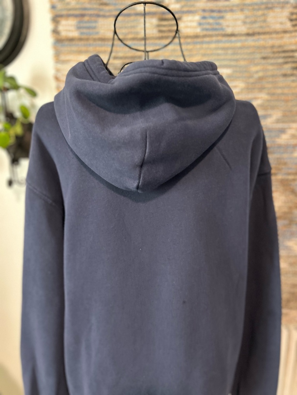 Hollister Navy Logo Hoodie Sweatshirt - Picture 6 of 8